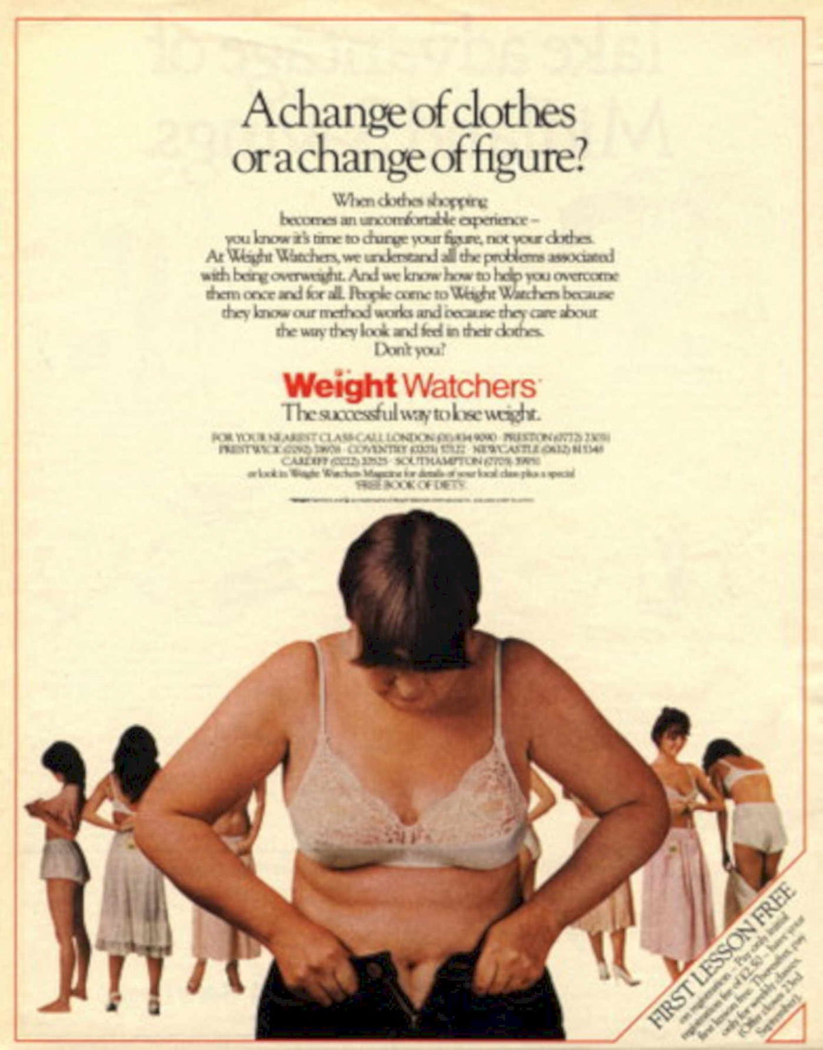 Weight Watchers Diets 1980s Vintage Retro Advert