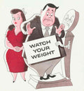 Weight Watchers Ghost 1950s Vintage Retro Advert Poster