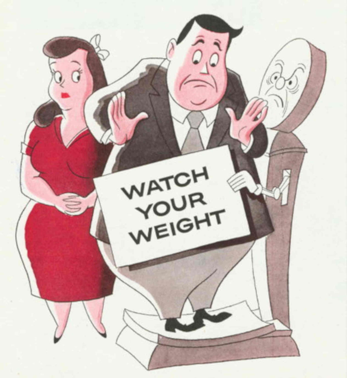 Weight Watchers Ghost 1950s Vintage Retro Advert Poster