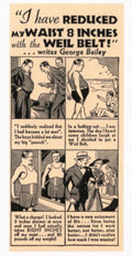 Weil Belt Beach 1950s Vintage Retro Advert Poster