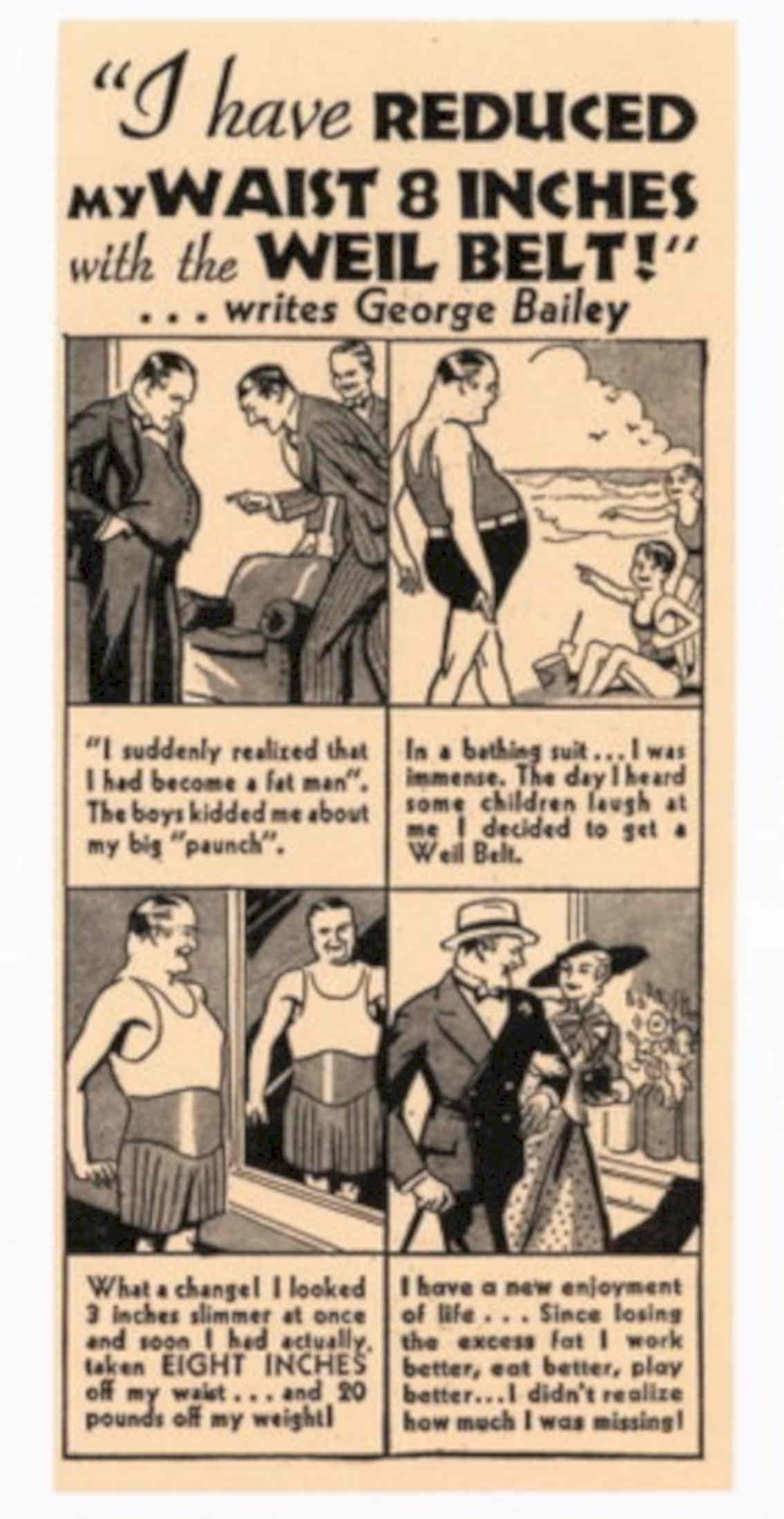 Weil Belt Beach 1950s Vintage Retro Advert Poster