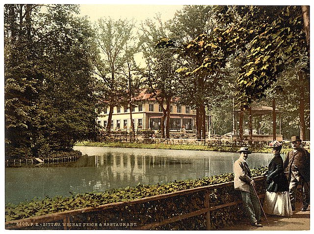 Weinau Pond Saxony Vintage A4 Photo Print