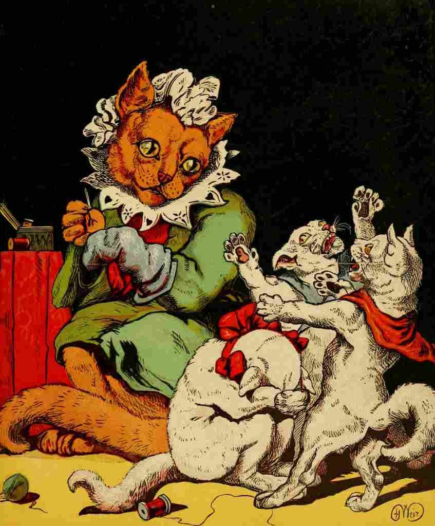 Weir Harrison 1866 Kittens screaming high A4 Photo Print