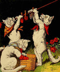 Weir Harrison 1866 Washing mittens A4 Photo Print