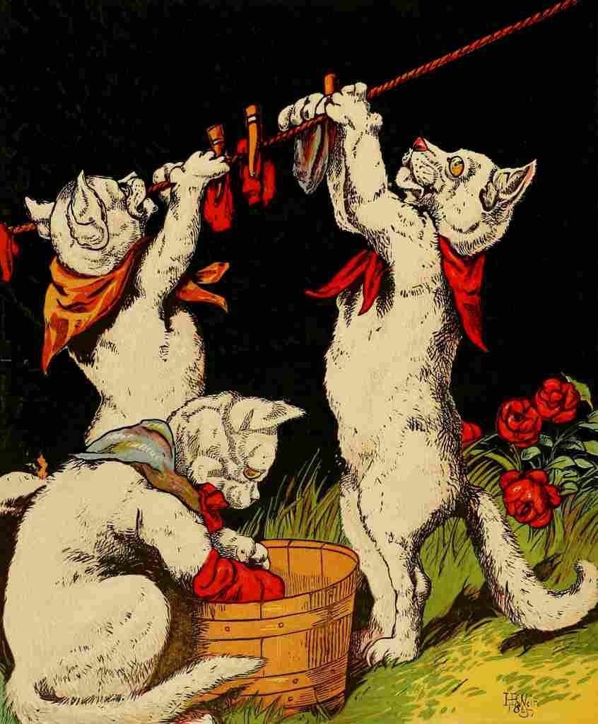Weir Harrison 1866 Washing mittens A4 Photo Print
