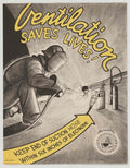 Welder Ventilation Lives American World War II Advert Poster