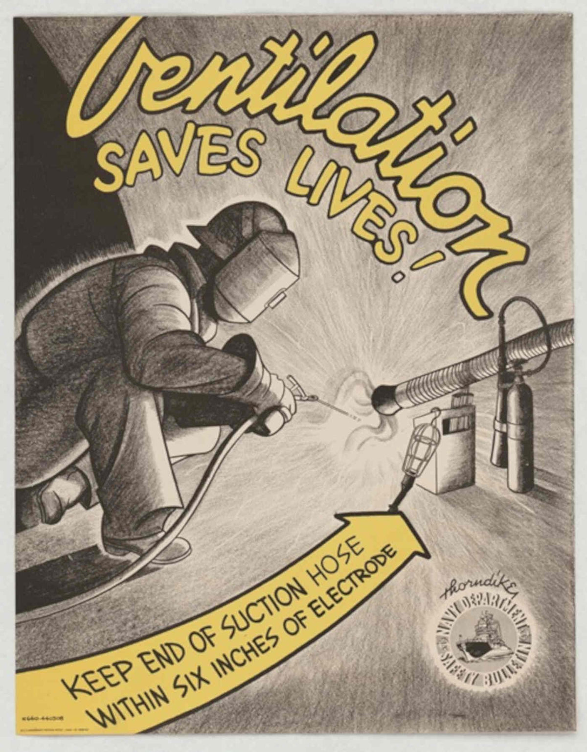 Welder Ventilation Lives American World War II Advert Poster