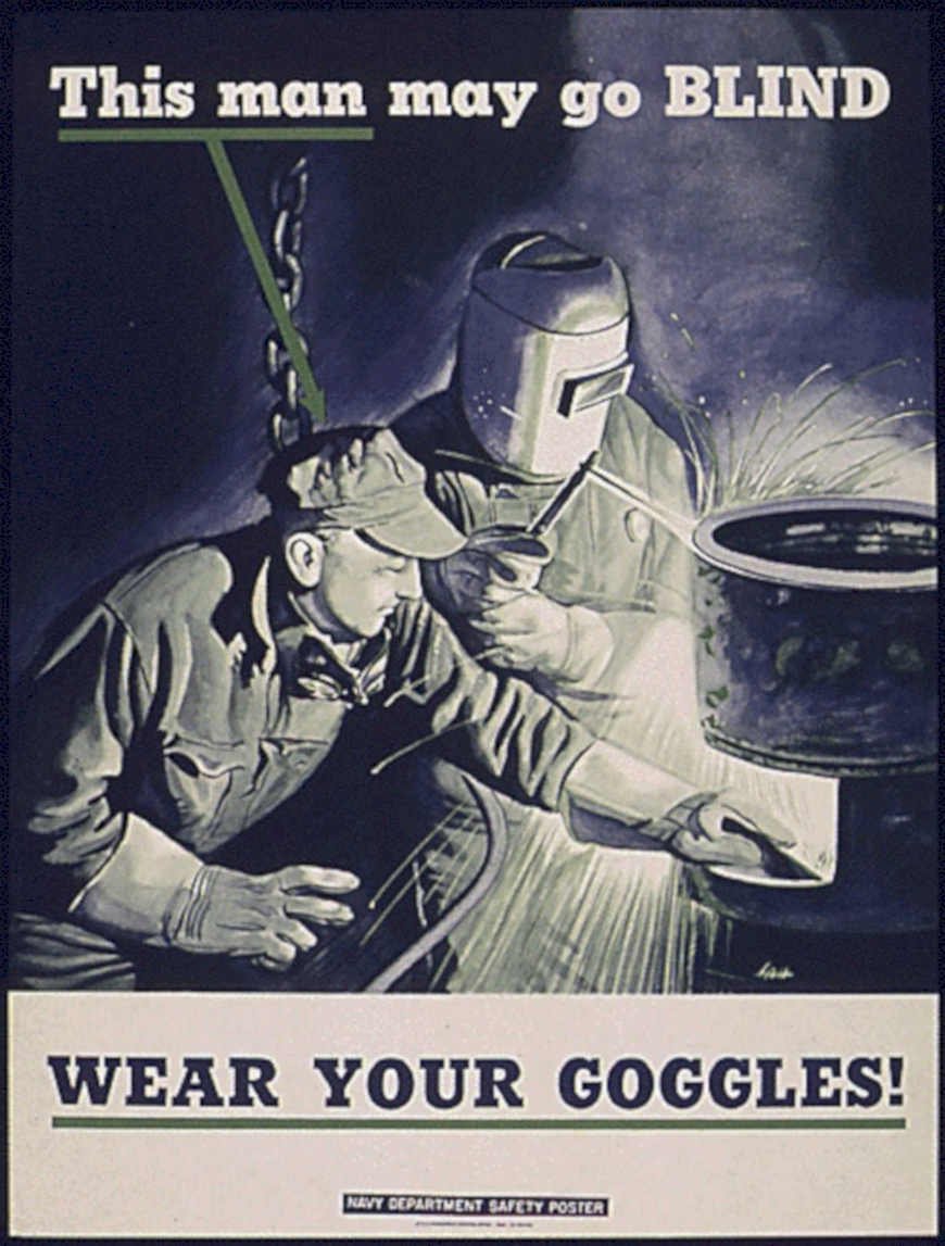 Welding Blind Goggles Vintage Retro Advert Poster A4 Photo Print