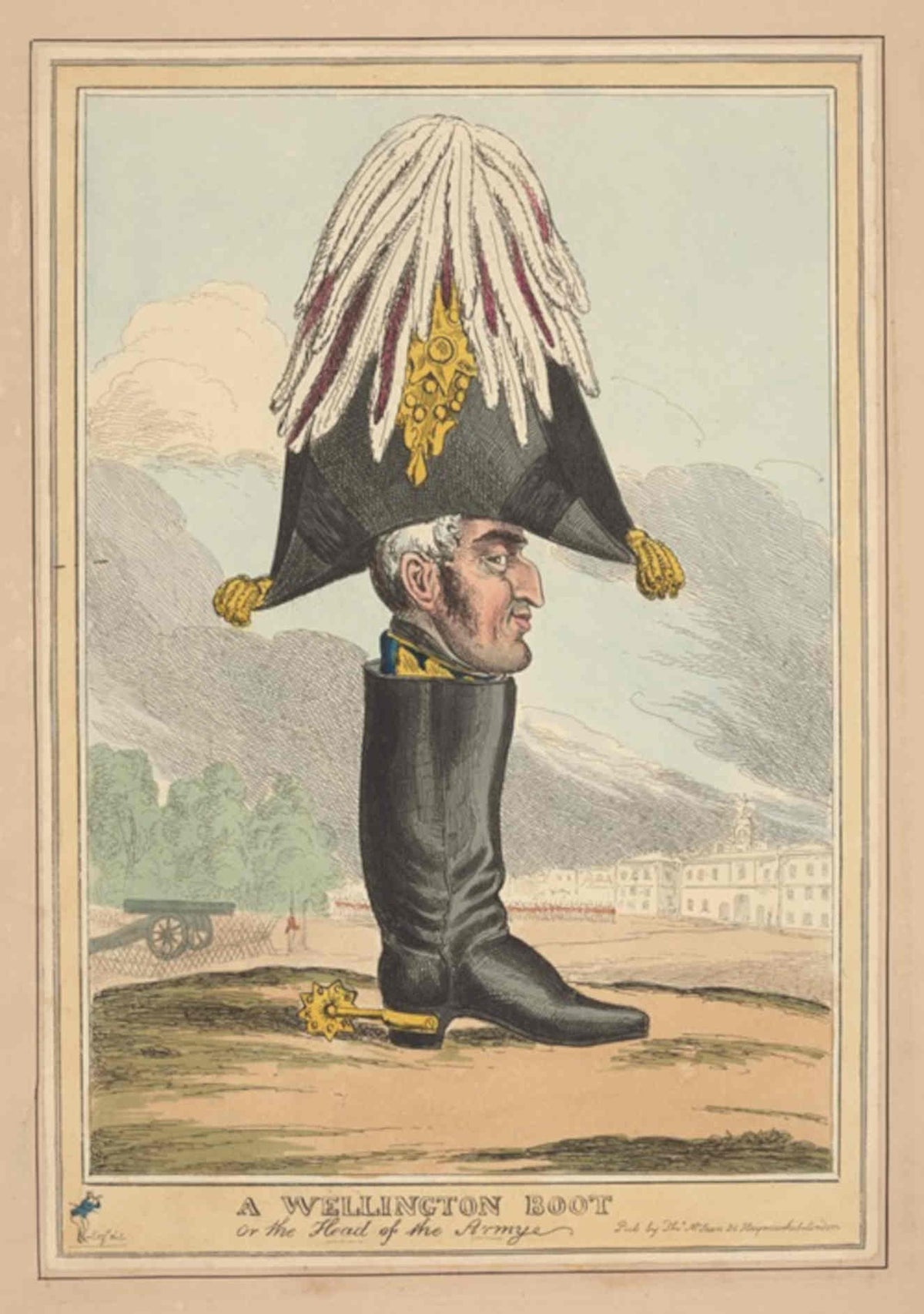 Wellington Boot Army GB Cartoon Vintage Retro Advert Poster