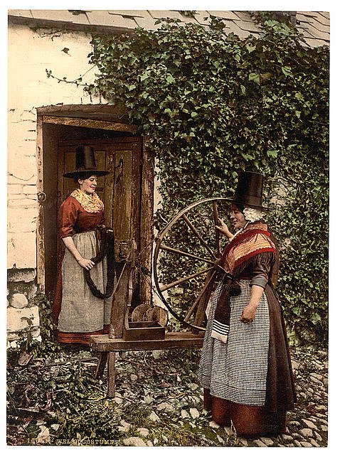 Welsh costumes Vintage A4 Photo Print