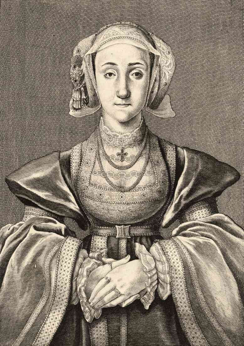 Wenceslas Hollar Anne of Cleves crop A4 Photo Print