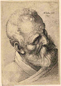 Wenceslas Hollar Bearded old man with a wart A4 Photo Print