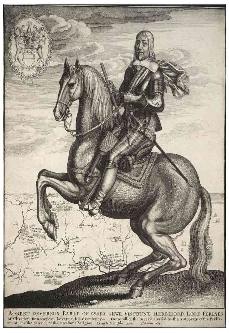 Wenceslas Hollar Earl of Essex on horseback A4 Photo Print