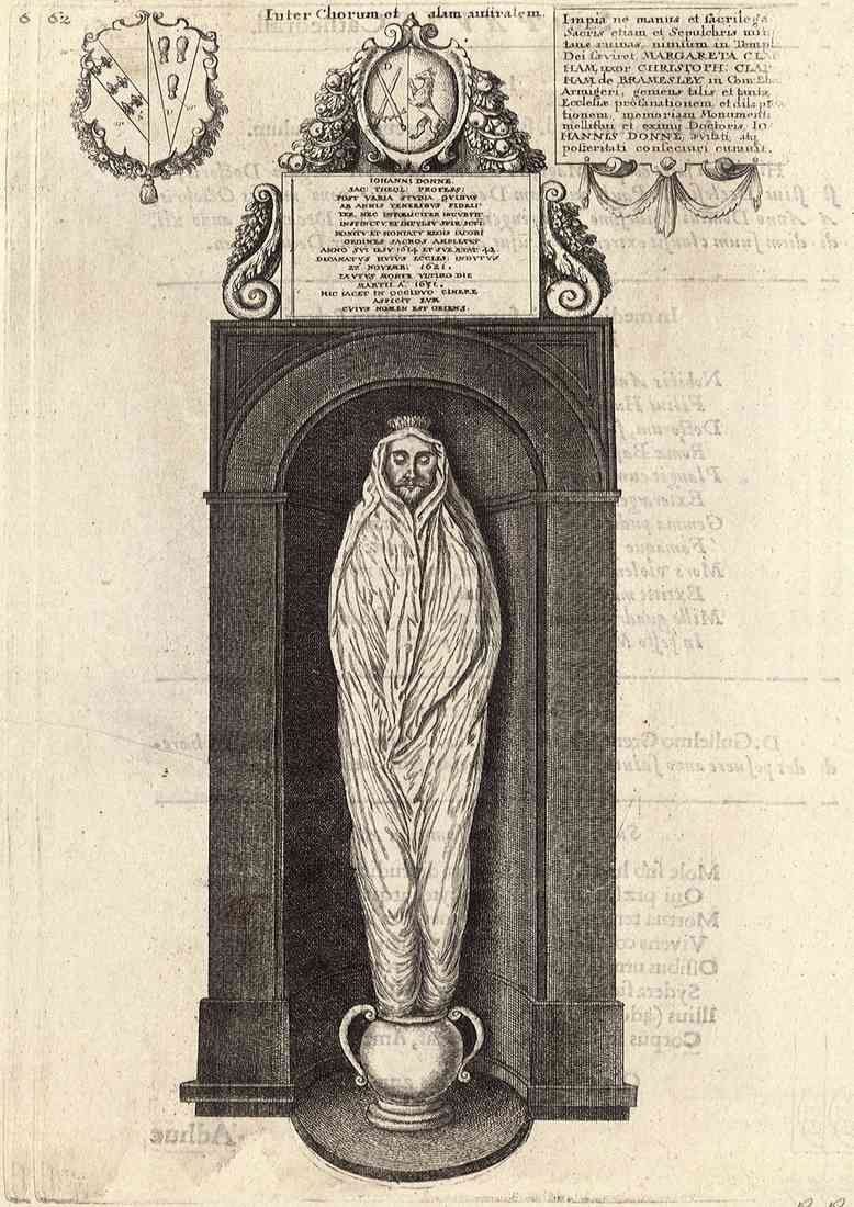 Wenceslas Hollar John Donne monument A4 Photo Print
