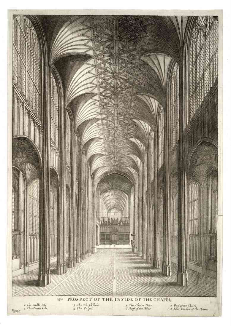 Wenceslas Hollar Windsor St Georges Chapel Nave A4 Photo Print