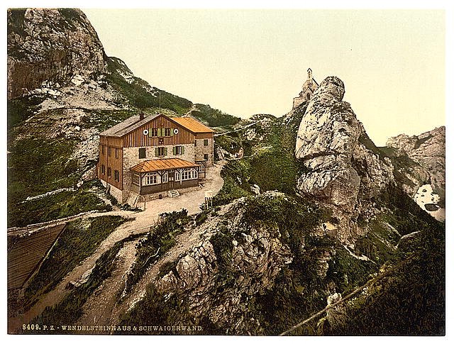 Wendel stone house Upper Bavaria Vintage A4 Photo Print