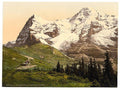 Wengern Alp Monch and Eiger Bernese Oberland Vintage A4 Photo Print