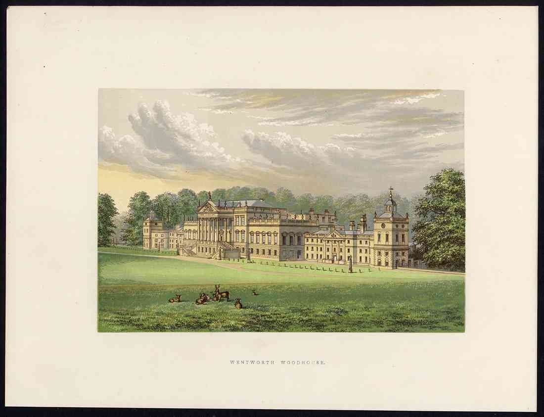 Wentworth Woodhouse Rotherham Yorkshire Morris Fawcett Lydon 1880 A4 Photo Print