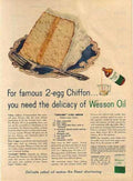 Wesson Chiffon Cake Vintage Retro Advert Ads A4 Photo Print