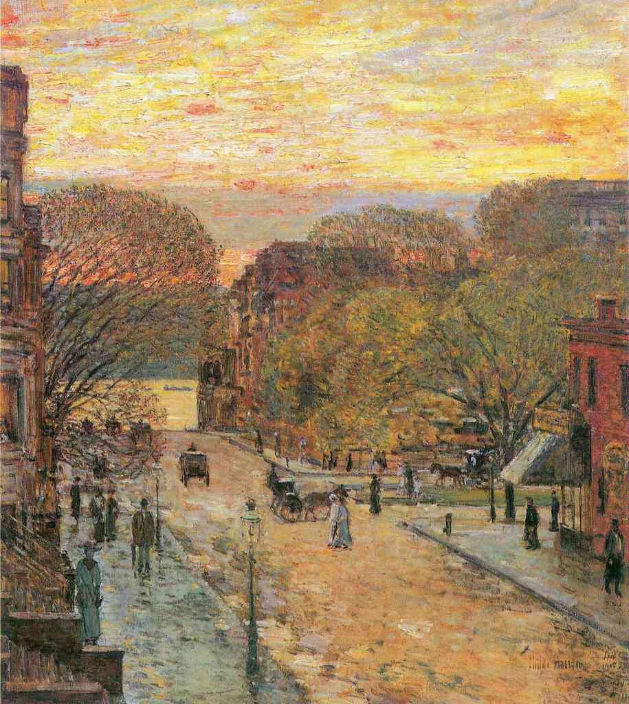 West 78Th Street In Spring Hassam Impressionism American A4 Photo Print