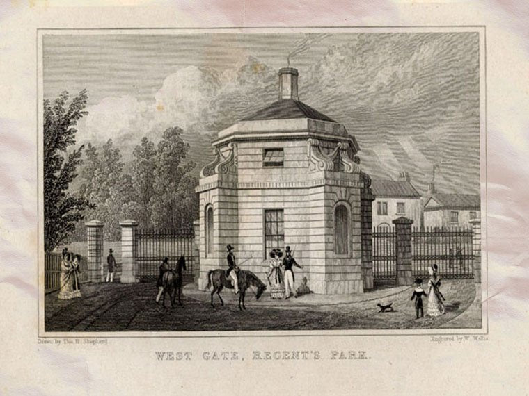 West Gate London England Shepherd 1827 Vintage A4 Photo Print