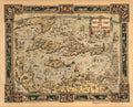 West Isles Map Vintage Retro Advert Poster