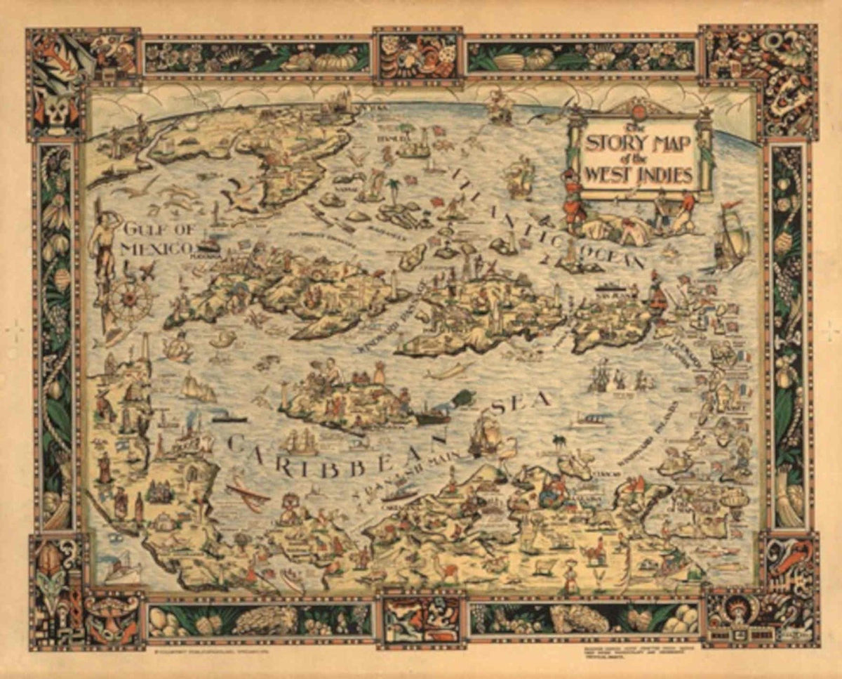 West Isles Map Vintage Retro Advert Poster