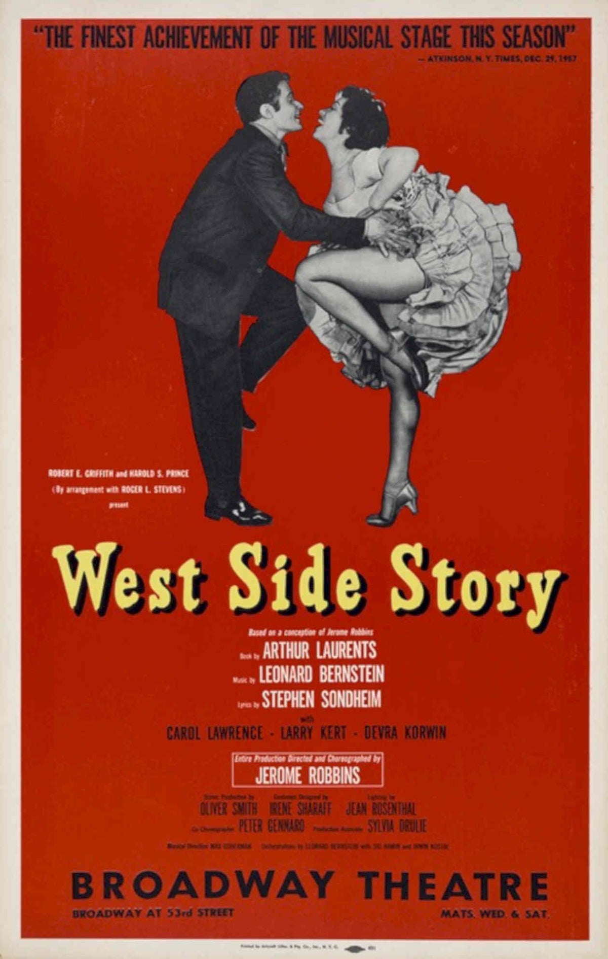 West Side Story 2Thearte Vintage Retro Advert Poster