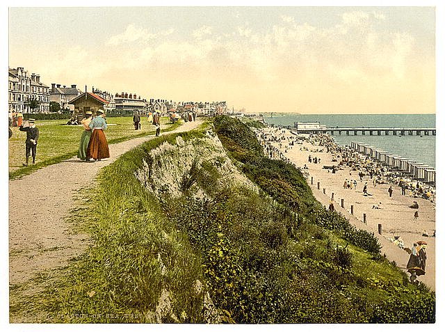 West cliff Clacton on Sea Vintage A4 Photo Print