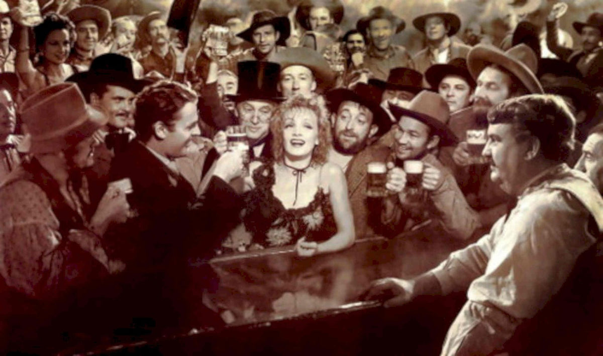 Western Bar Scene 1930s Vintage Retro Advert Poster