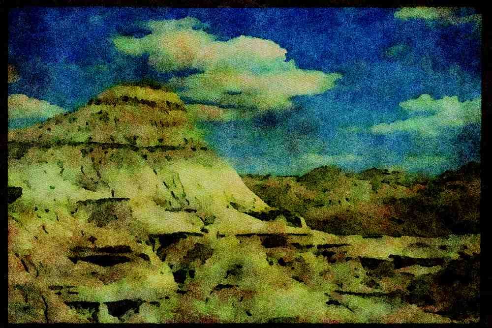 Western Canada 018008 Dinosaur Provincial Park Badlands, Alberta A4 Limited Edition Watercolour Print