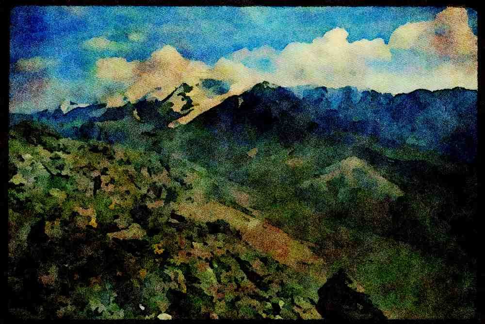 Western Canada 018024 Hoge Pass Kluane, Yukon A4 Limited Edition Watercolour Print