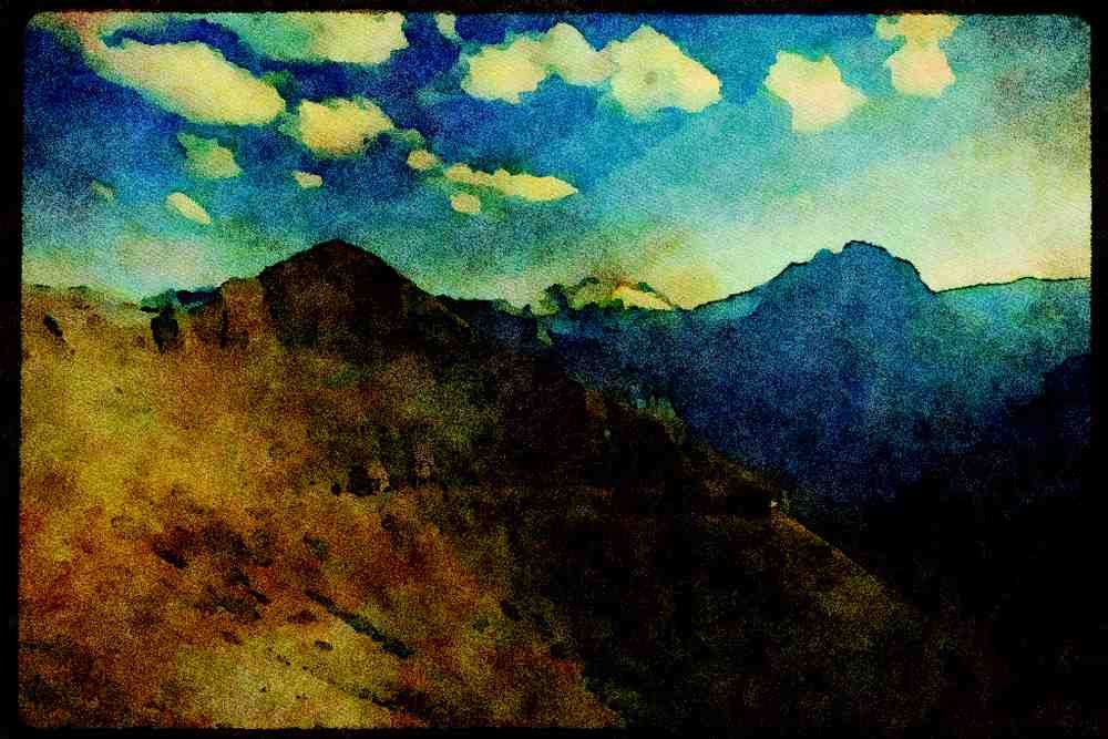 Western Canada 018027 Forum Peak, Akamina Kishinena Recreation Area, B.C. A4 Limited Edition Watercolour Print