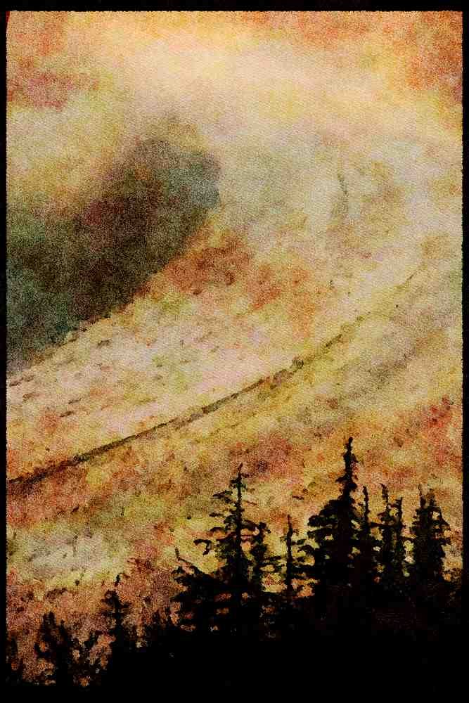Western Canada 018032 Glacier Near Stewart Park, B.C. A4 Limited Edition Watercolour Print