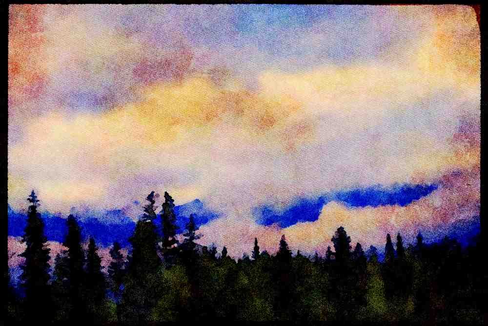 Western Canada 018035 Foothills Near Hazelton, B.C. A4 Limited Edition Watercolour Print