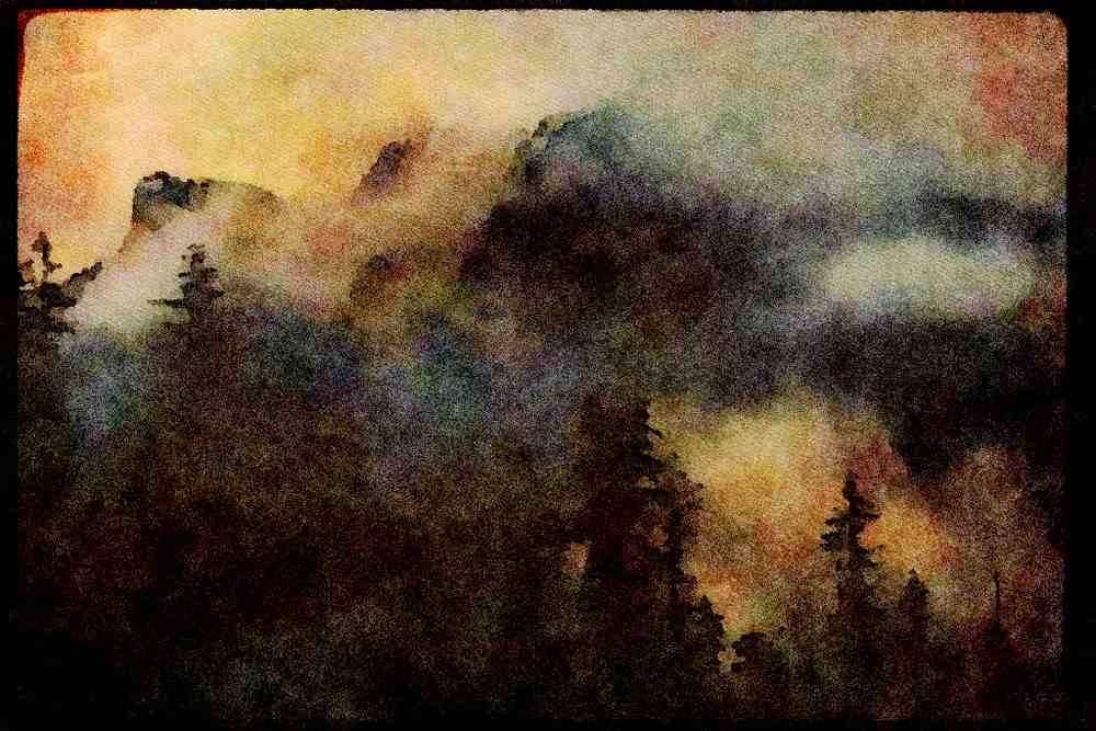 Western Canada 018046 Vancouver Island Range, Strathcona Park, Vancouver Island A4 Limited Edition Watercolour Print
