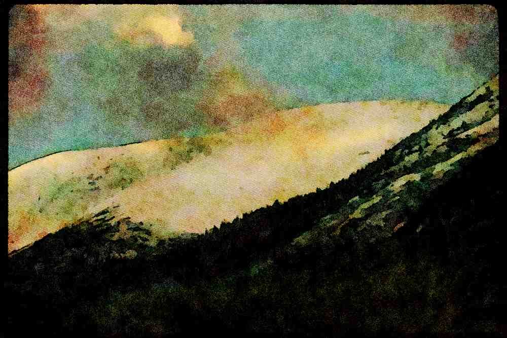 Western Canada 018066 Cassiar Mountains Along The Alaska Highway, B.C. A4 Limited Edition Watercolour Print