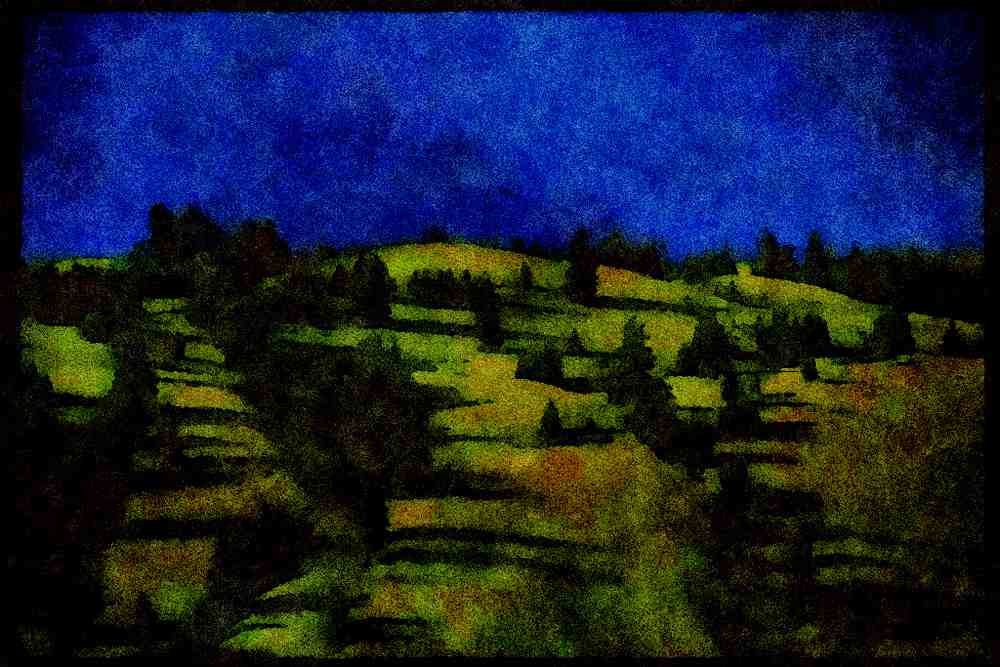Western Canada 018077 Thompson River Valley Near Kamloops, B.C. A4 Limited Edition Watercolour Print