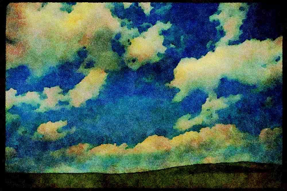 Western Canada 018079 Clouds Near Sparwood, B.C. A4 Limited Edition Watercolour Print