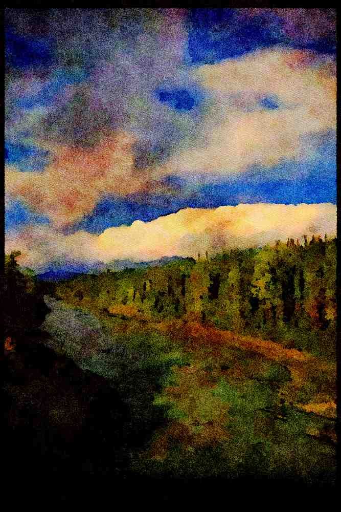 Western Canada 018088 Babine River Near Kispiox, B.C. A4 Limited Edition Watercolour Print