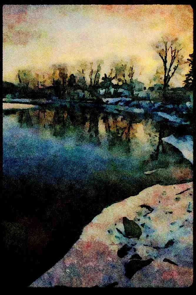 Western Canada 018098 Yamaska River A4 Limited Edition Watercolour Print