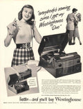 Westinghouse Duo Radio 1940s Vintage Retro Advert Poster