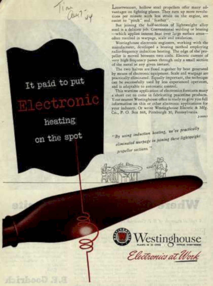 Westinghouse Propellers Heating Vintage Retro Advert Ads A4 Photo Print