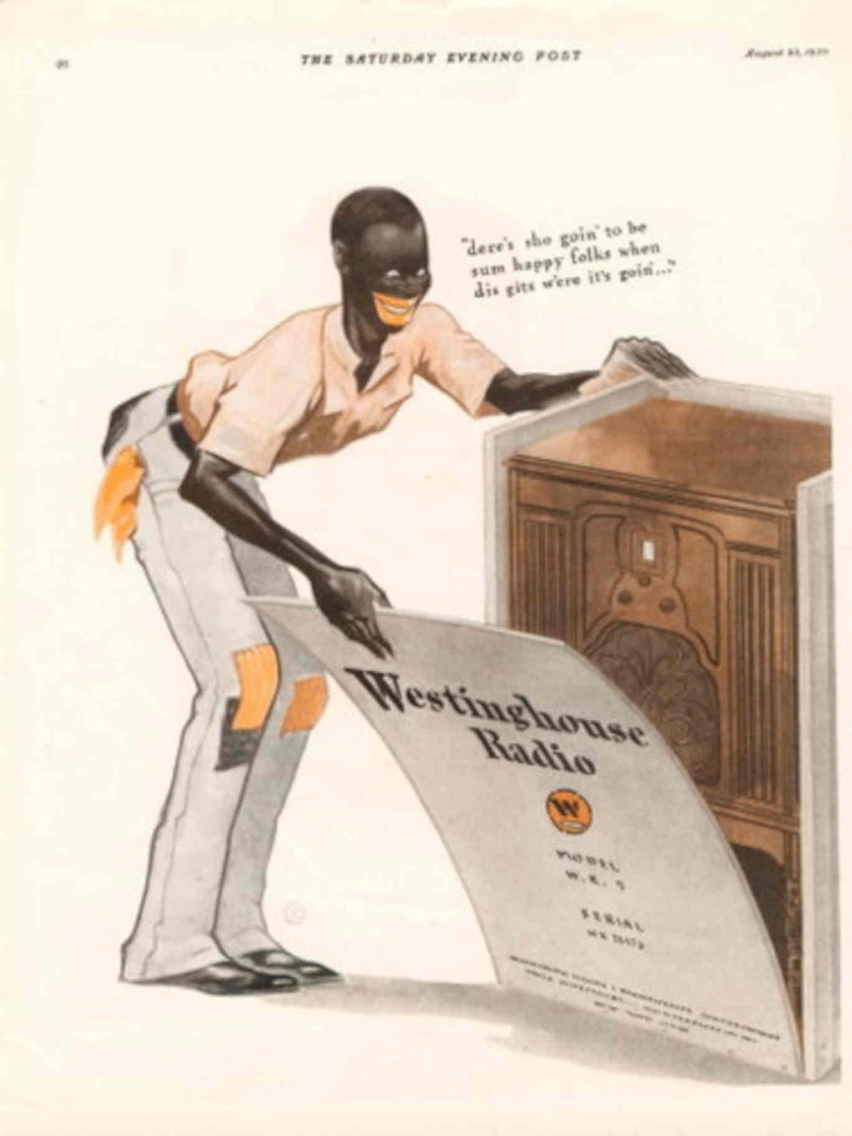 Westinghouse Radio 1935 1930s Vintage Retro Advert Poster