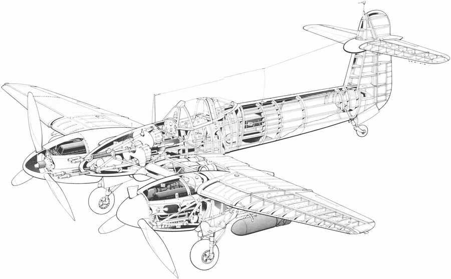 Westland Whirlwind cutaway A4 Photo Print