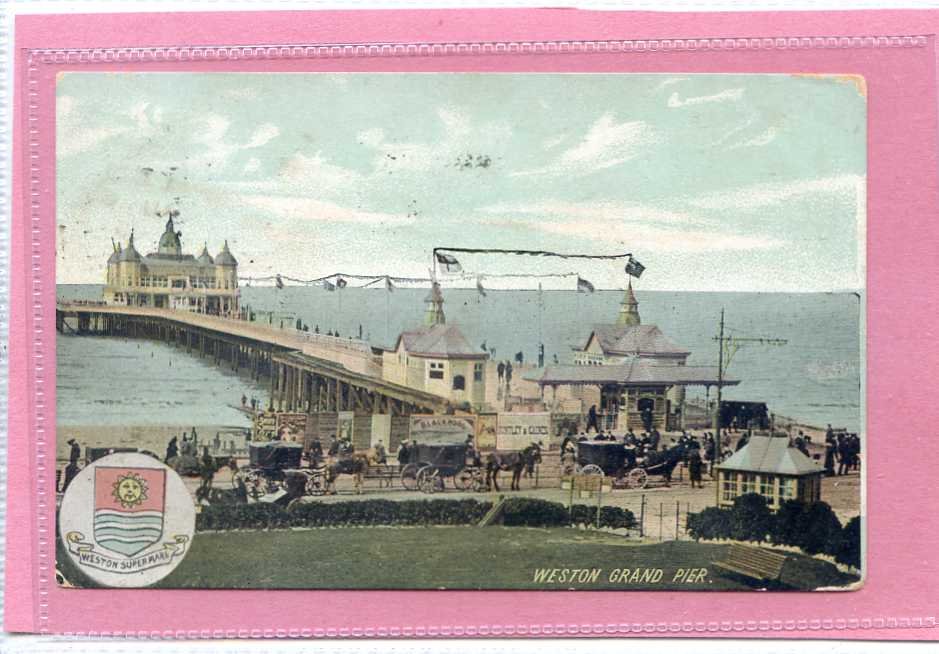 Weston Grand Pier Somerset Dated 1906 Vintage A4 Photo Print