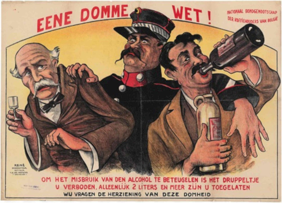 Wet Men Prohibition Vintage Retro Advert Poster