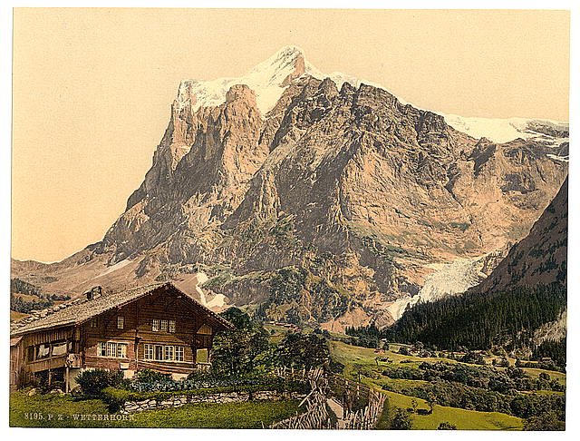 Wetterhorn Bernese Oberland 3 Vintage A4 Photo Print