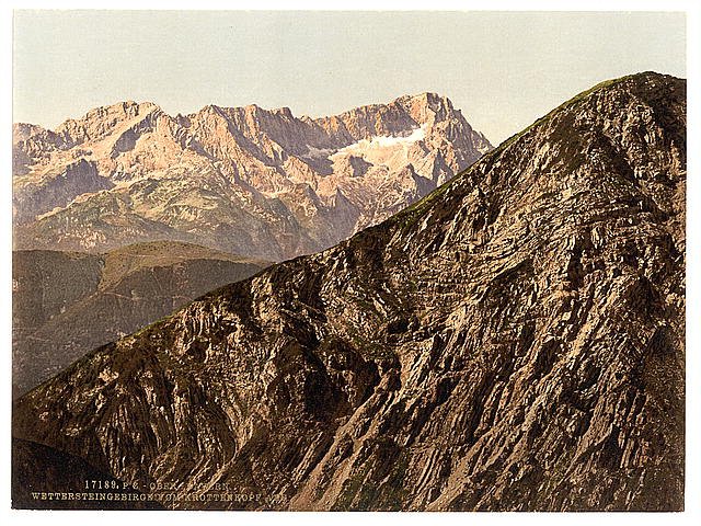 Wettersteingebirge Upper Bavaria Vintage A4 Photo Print