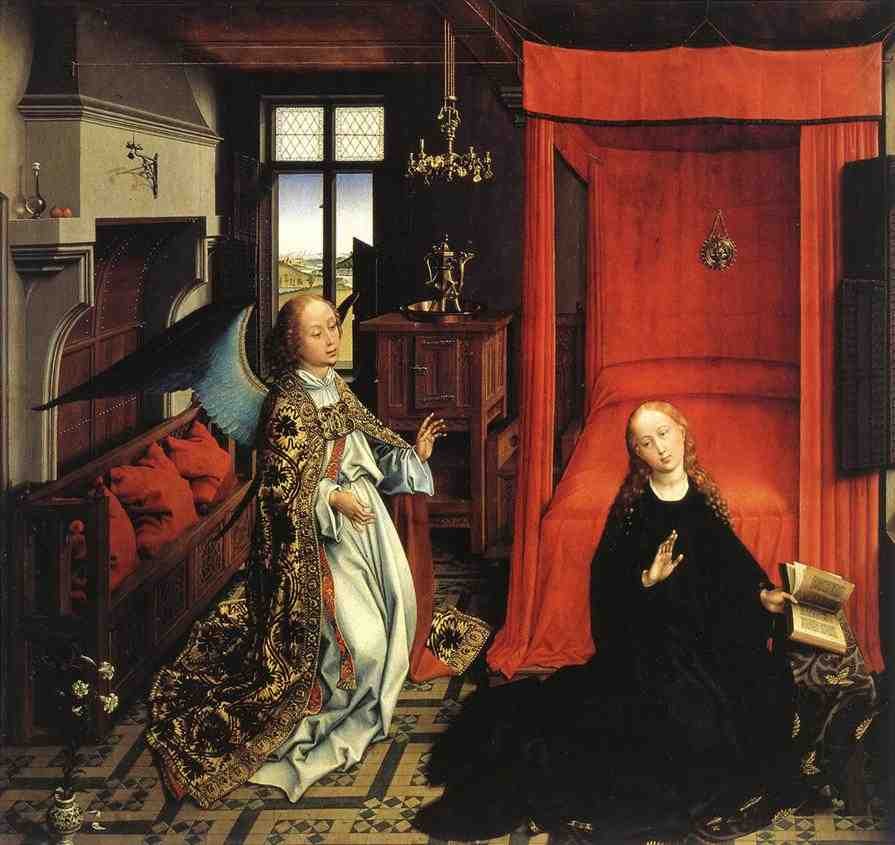 Weyden Annunciation Triptych detail1 A4 Photo Print